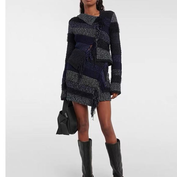 Acne Studios Sweaters - Acne Studios Fringe cotton-blend sweater